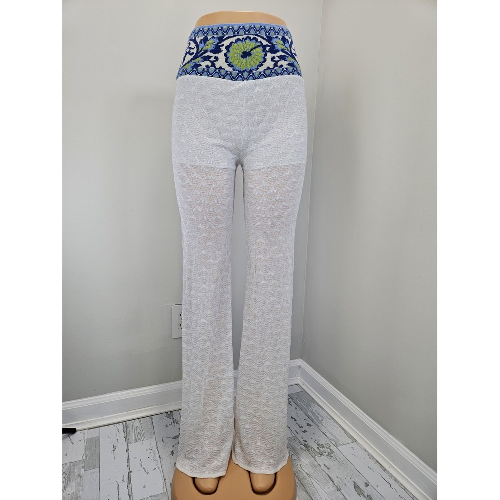 Cecilia Prado Anthropologie‎ Womens Serpentina Pants Small Knit Wide Legs